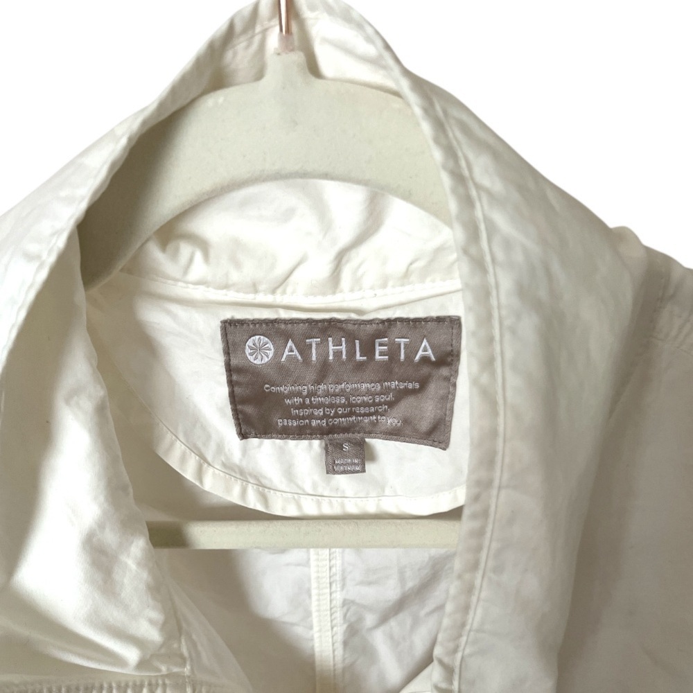 NWT Athleta Organic Cotton Vista Jacket-White Size Small - Picture 9 of 11